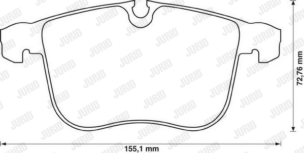 Diskinių stabdžių trinkelių rinkinys JURID 573090J