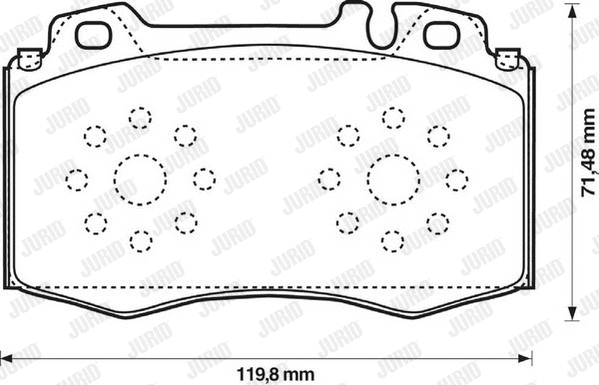 Diskinių stabdžių trinkelių rinkinys JURID 573092J