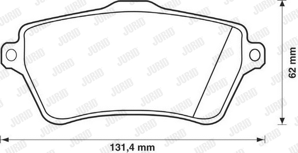 Diskinių stabdžių trinkelių rinkinys JURID 573102J