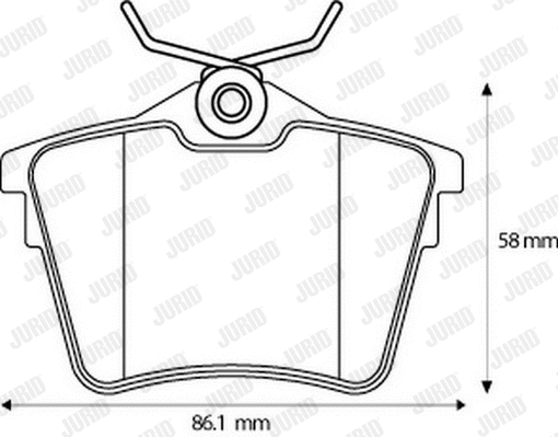 Diskinių stabdžių trinkelių rinkinys JURID 573133J