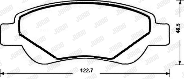 Diskinių stabdžių trinkelių rinkinys JURID 573135J