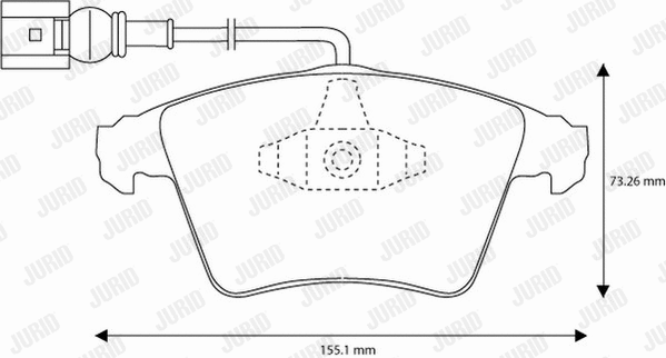 Diskinių stabdžių trinkelių rinkinys JURID 573159JC