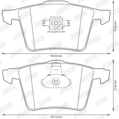 Diskinių stabdžių trinkelių rinkinys JURID 573199J