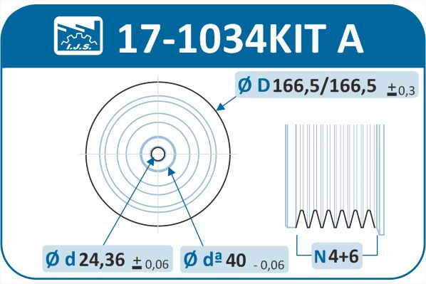 Alkūninio veleno skriemulių rinkinys IJS GROUP 17-1034KIT A