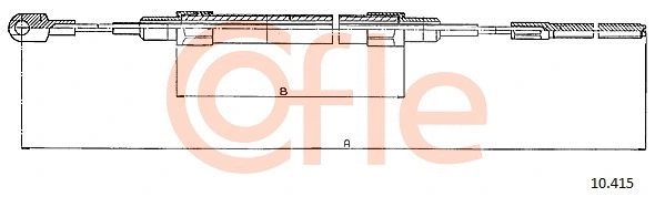 Stovėjimo stabdžio trosas COFLE 10.415