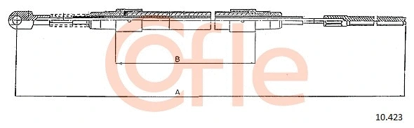 Stovėjimo stabdžio trosas COFLE 10.423