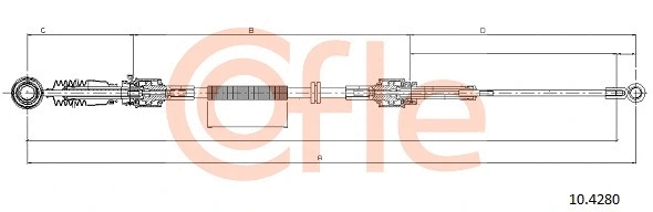 Neautomatinės transmisijo trosas COFLE 10.4280