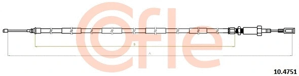 Stovėjimo stabdžio trosas COFLE 10.4751