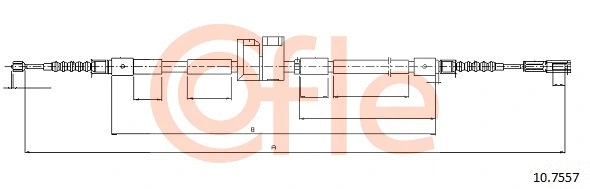 Stovėjimo stabdžio trosas COFLE 10.7557