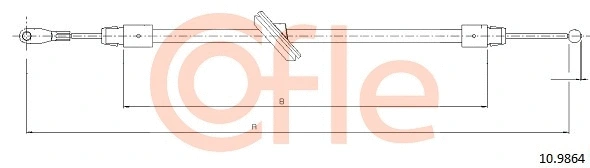 Stovėjimo stabdžio trosas COFLE 10.9864