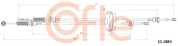 Neautomatinės transmisijo trosas COFLE 11.2883