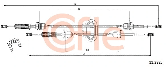 Neautomatinės transmisijo trosas COFLE 11.2885
