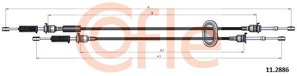 Neautomatinės transmisijo trosas COFLE 11.2886