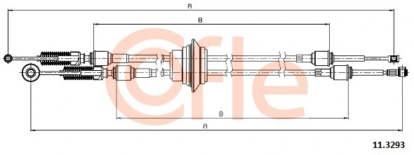 Neautomatinės transmisijo trosas COFLE 11.3293