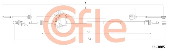 Neautomatinės transmisijo trosas COFLE 11.3885