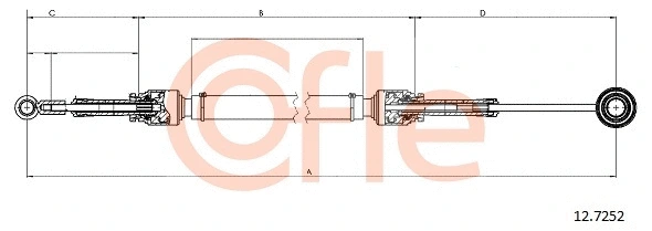 Neautomatinės transmisijo trosas COFLE 12.7252