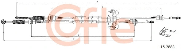 Neautomatinės transmisijo trosas COFLE 15.2883