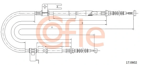 Stovėjimo stabdžio trosas COFLE 17.0602