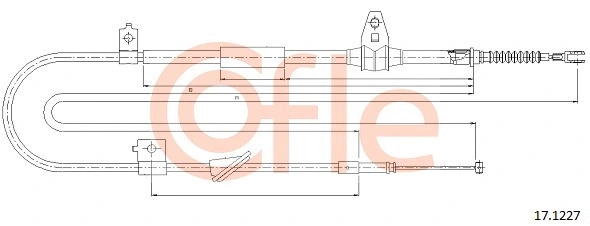Stovėjimo stabdžio trosas COFLE 17.1227