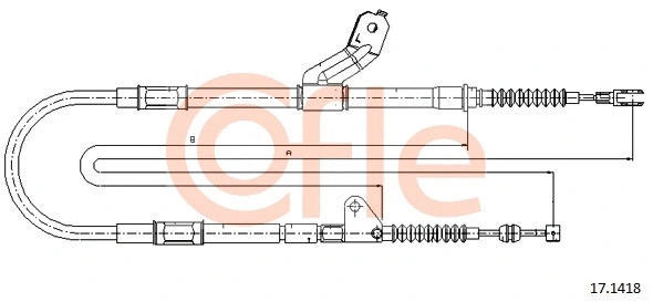 Stovėjimo stabdžio trosas COFLE 17.1418