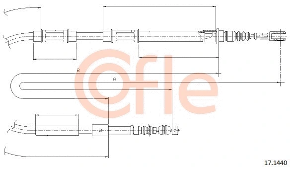 Stovėjimo stabdžio trosas COFLE 17.1440