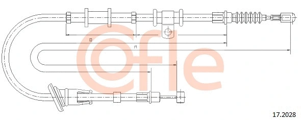 Stovėjimo stabdžio trosas COFLE 17.2028