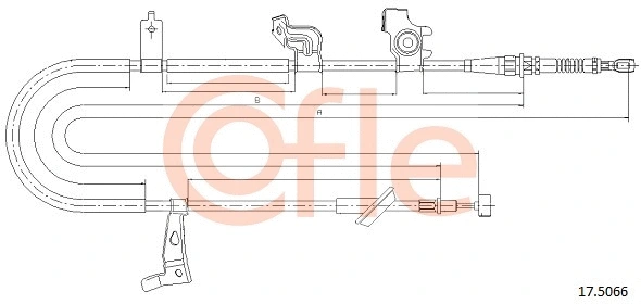 Stovėjimo stabdžio trosas COFLE 17.5066
