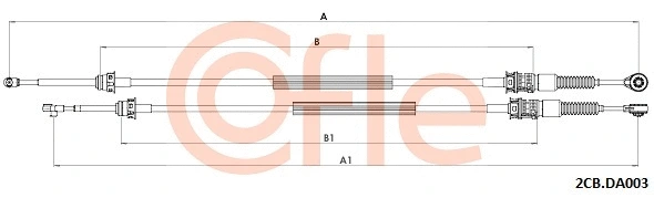 Neautomatinės transmisijo trosas COFLE 2CB.DA003