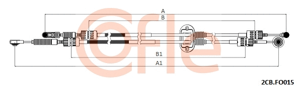Neautomatinės transmisijo trosas COFLE 2CB.FO015