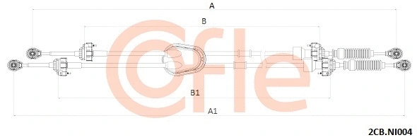 Neautomatinės transmisijo trosas COFLE 2CB.NI004