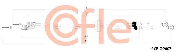 Neautomatinės transmisijo trosas COFLE 2CB.OP007