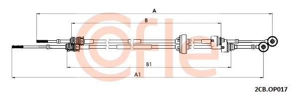 Neautomatinės transmisijo trosas COFLE 2CB.OP017