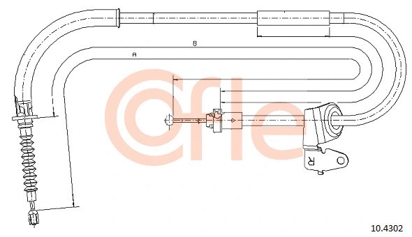 Stovėjimo stabdžio trosas COFLE 92.10.4302