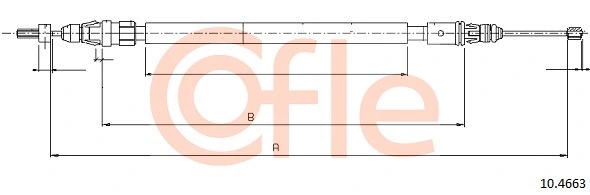 Stovėjimo stabdžio trosas COFLE 92.10.4663