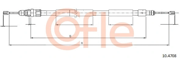 Stovėjimo stabdžio trosas COFLE 92.10.4708