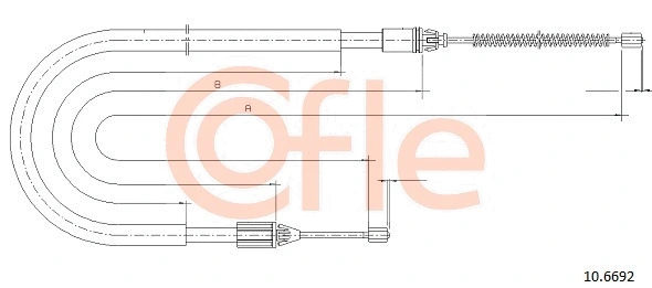 Stovėjimo stabdžio trosas COFLE 92.10.6692