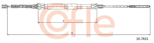 Stovėjimo stabdžio trosas COFLE 92.10.7431