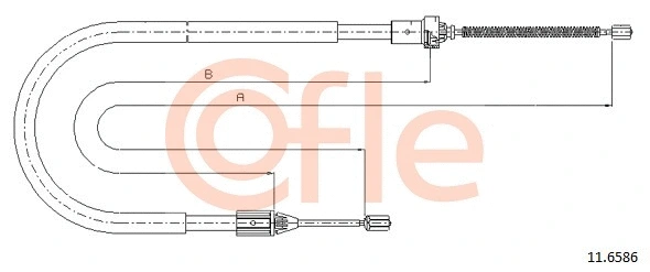Stovėjimo stabdžio trosas COFLE 92.11.6586