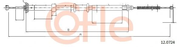 Stovėjimo stabdžio trosas COFLE 92.12.0724