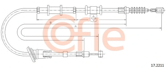 Stovėjimo stabdžio trosas COFLE 92.17.2211