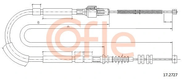 Stovėjimo stabdžio trosas COFLE 92.17.2727