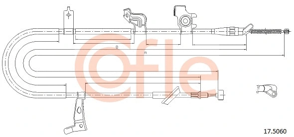Stovėjimo stabdžio trosas COFLE 92.17.5060