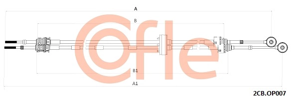 Neautomatinės transmisijo trosas COFLE 92.2CB.OP009