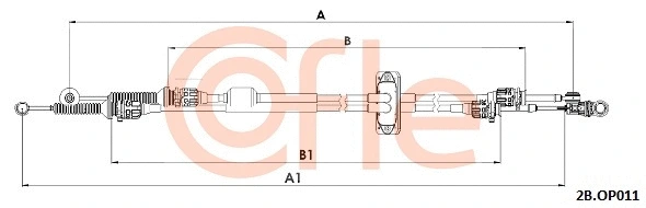 Neautomatinės transmisijo trosas COFLE 92.2CB.OP011