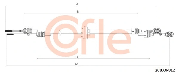 Neautomatinės transmisijo trosas COFLE 92.2CB.OP012