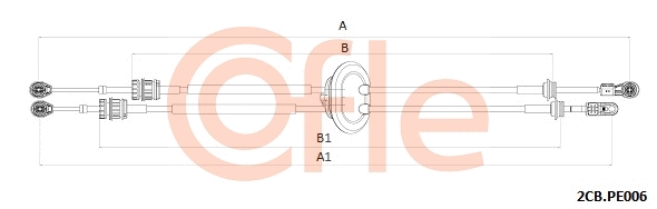 Neautomatinės transmisijo trosas COFLE 92.2CB.PE006