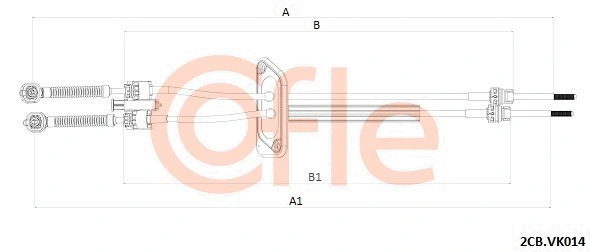Neautomatinės transmisijo trosas COFLE 92.2CB.VK014