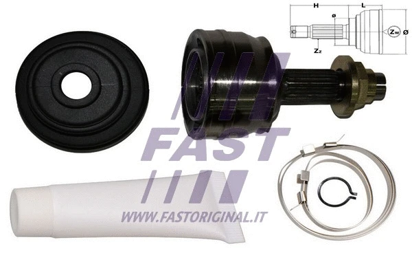 Lankstusis šarnyras (granata) FAST FT25004K