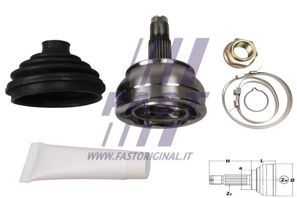 Lankstusis šarnyras (granata) FAST FT25041K