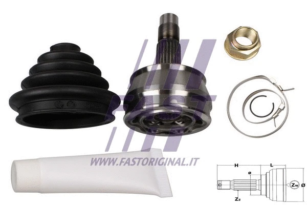 Lankstusis šarnyras (granata) FAST FT25055K